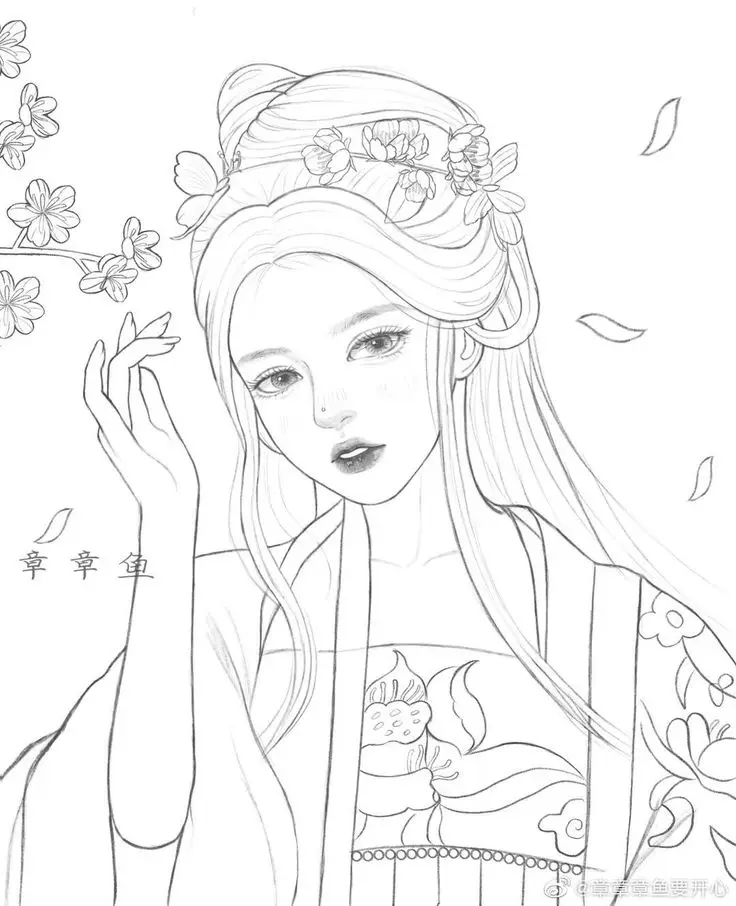 Tô màu anime cổ trang – Khám phá thế giới kỳ diệu 31