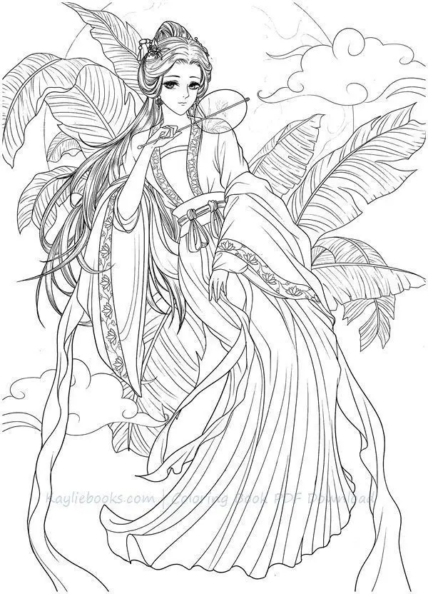 Tô màu anime cổ trang – Khám phá thế giới kỳ diệu 34