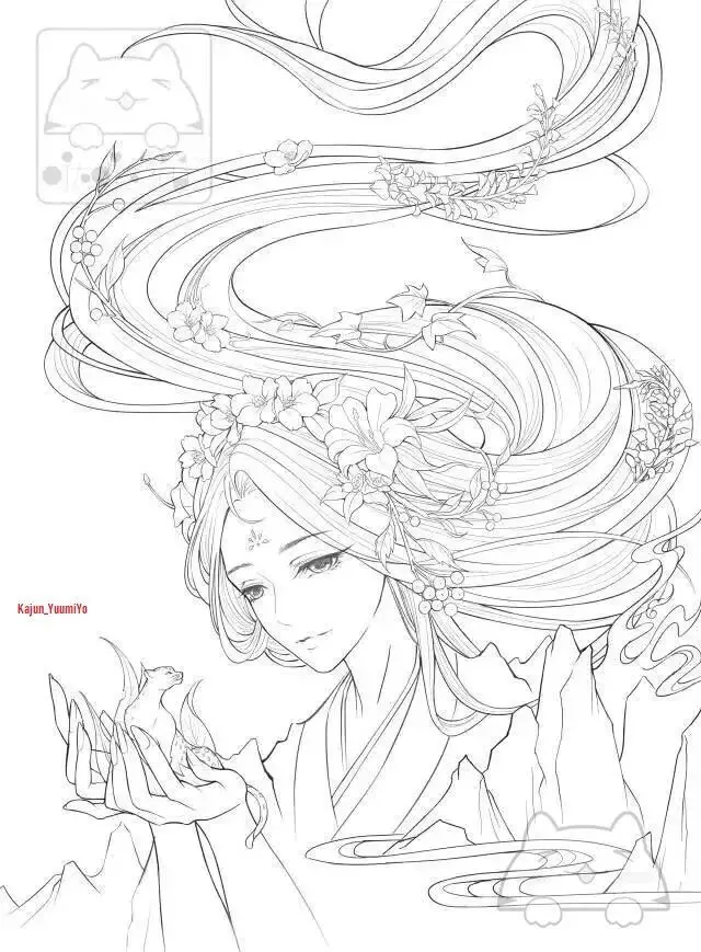 Tô màu anime cổ trang – Khám phá thế giới kỳ diệu 37