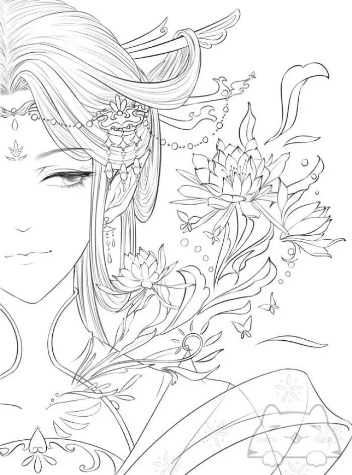 Tô màu anime cổ trang – Khám phá thế giới kỳ diệu 40