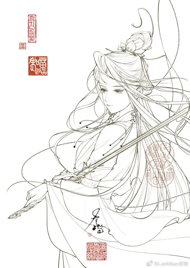 Tô màu anime cổ trang – Khám phá thế giới kỳ diệu 50