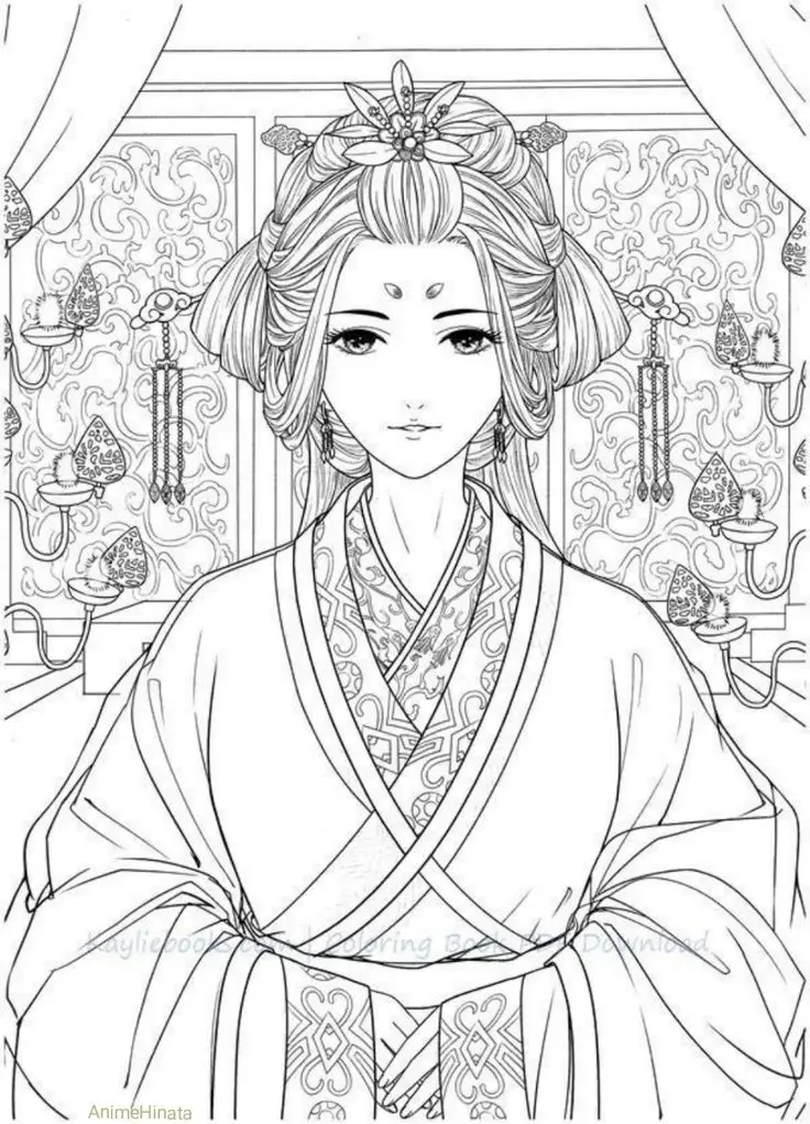 Tô màu anime cổ trang – Khám phá thế giới kỳ diệu 55