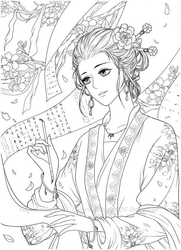 Tô màu anime cổ trang – Khám phá thế giới kỳ diệu 65