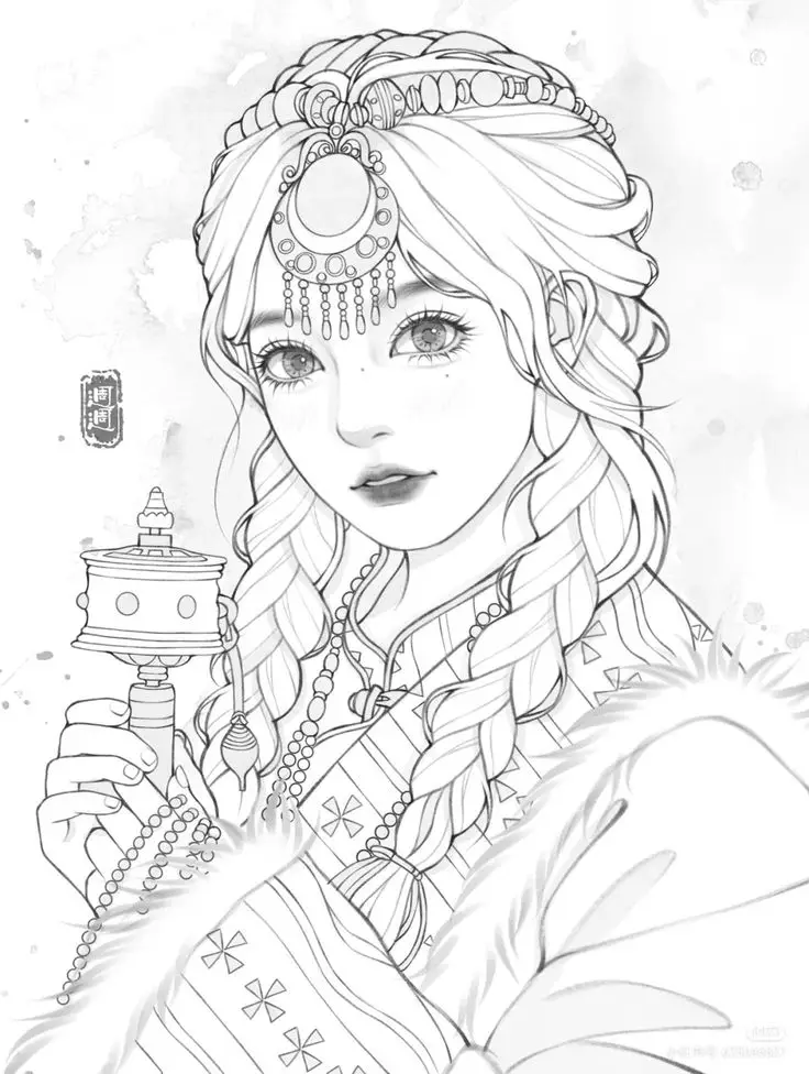 Tô màu anime cổ trang – Khám phá thế giới kỳ diệu 67