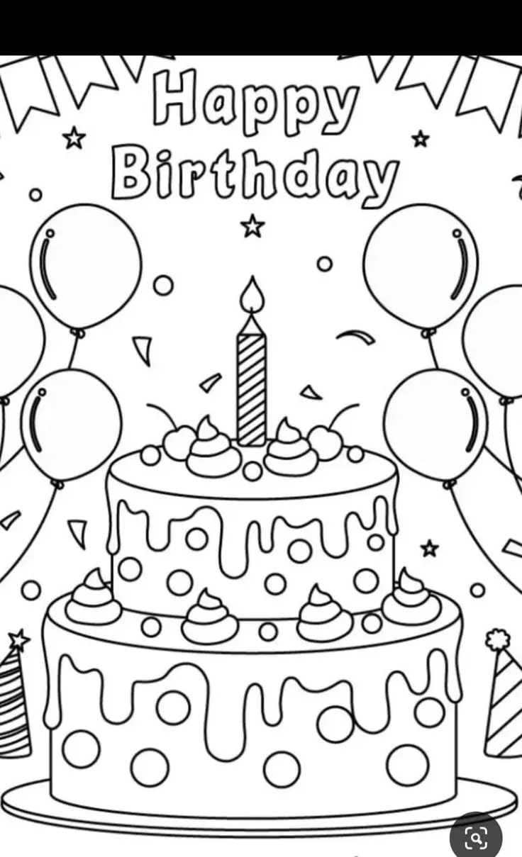 Tô Màu Bánh Sinh Nhật - Bộ Sưu Tập Hình Ảnh Ngọt Ngào 5