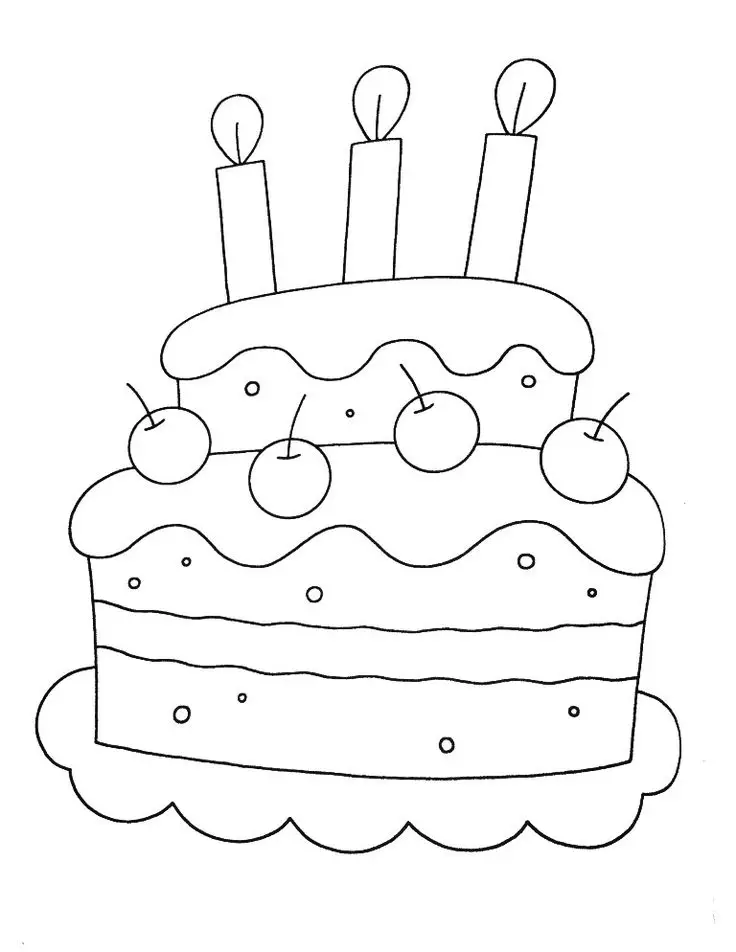 Tô Màu Bánh Sinh Nhật - Bộ Sưu Tập Hình Ảnh Ngọt Ngào 11