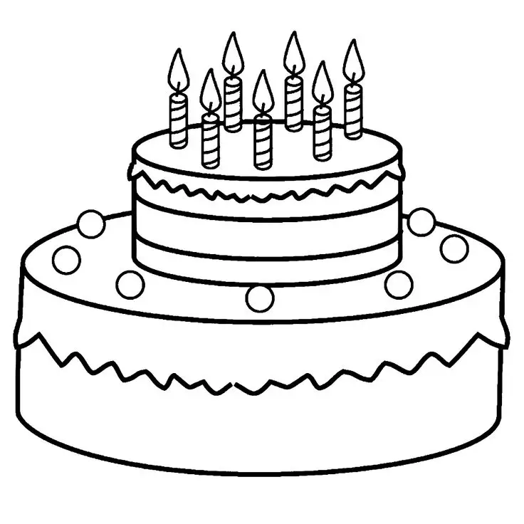 Tô Màu Bánh Sinh Nhật - Bộ Sưu Tập Hình Ảnh Ngọt Ngào 46