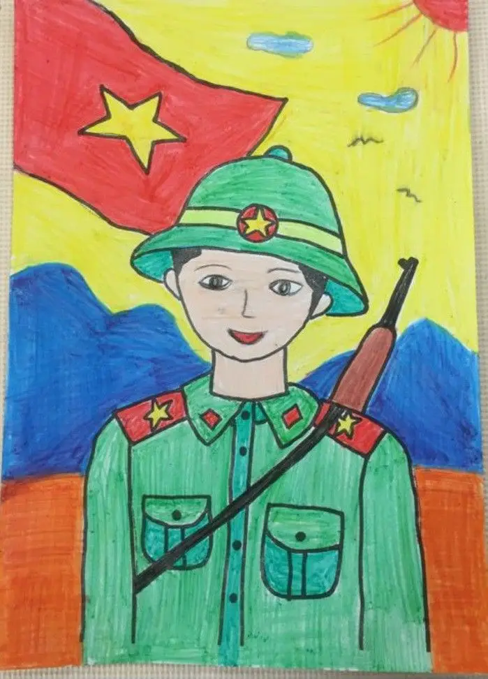 Tô Màu Chú Bộ Đội Dũng Cảm 9