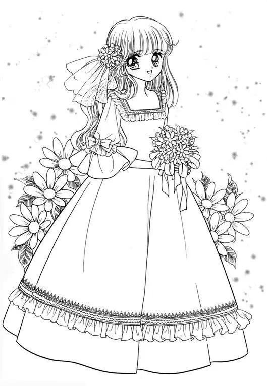 Tô màu công chúa chibi: Hình ảnh lung linh cho các bé gái 25