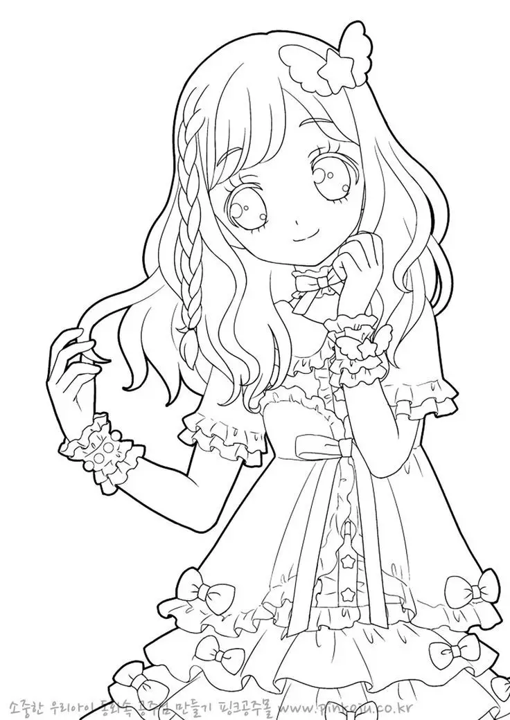 Tô màu công chúa chibi: Hình ảnh lung linh cho các bé gái 30