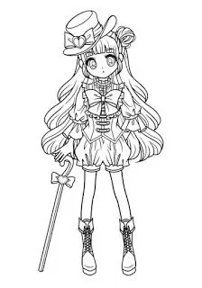 Tô màu công chúa chibi: Hình ảnh lung linh cho các bé gái 33