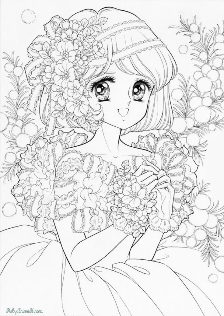 Tô màu công chúa chibi: Hình ảnh lung linh cho các bé gái 43