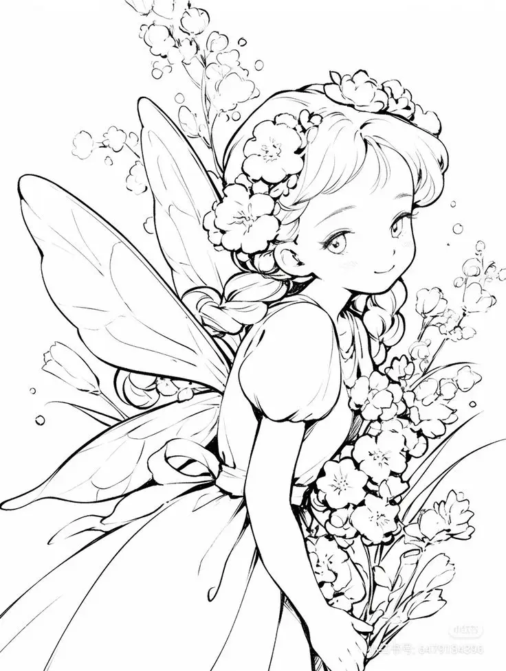 Tô màu công chúa chibi: Hình ảnh lung linh cho các bé gái 50