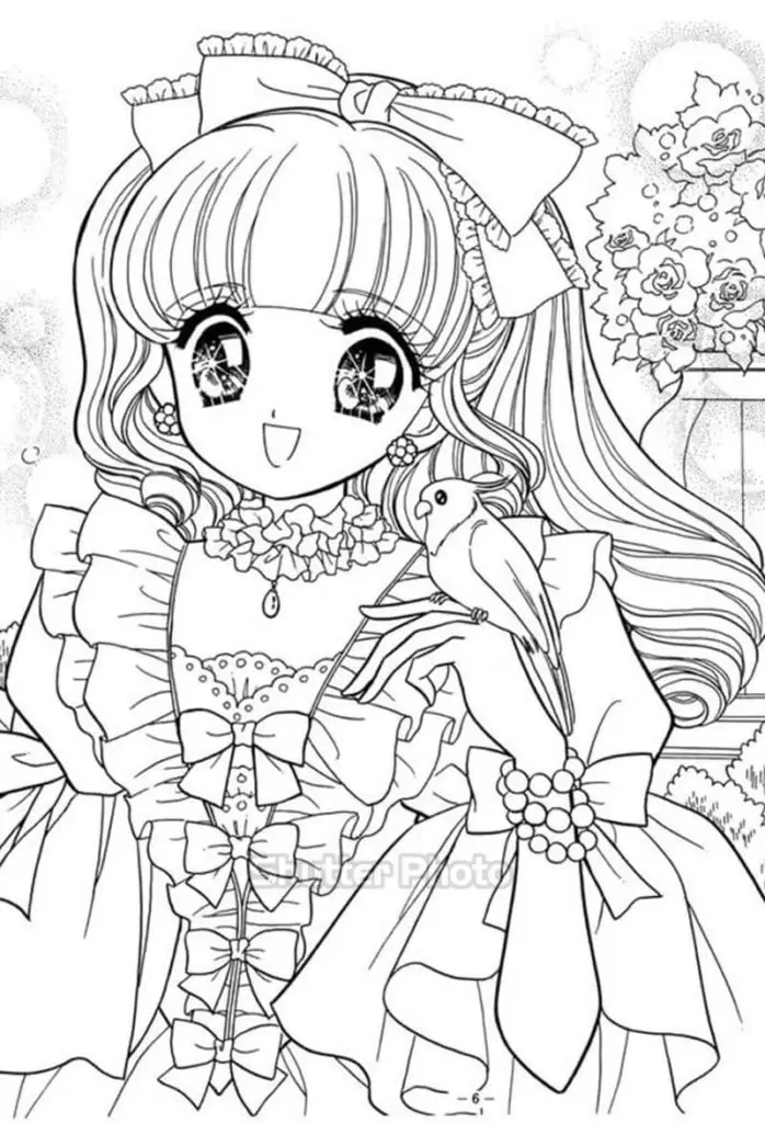 Tô màu công chúa chibi: Hình ảnh lung linh cho các bé gái 56