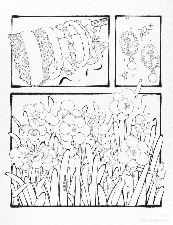 Tô Màu Hoa 5 Cánh Rực Rỡ Sắc Màu 2