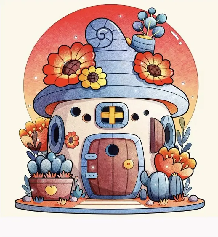 Tô Màu Hoa 5 Cánh Rực Rỡ Sắc Màu 17