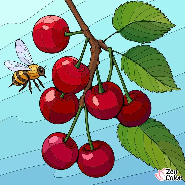 Tô Màu Hoa 5 Cánh Rực Rỡ Sắc Màu 18