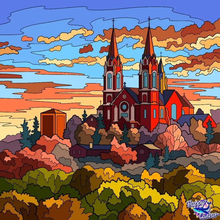 Tô Màu Hoa 5 Cánh Rực Rỡ Sắc Màu 33