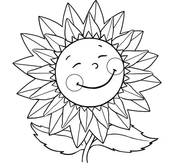 Tô màu hoa hướng dương tươi sáng cho trẻ nhỏ 45