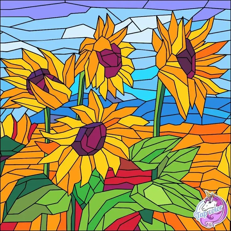 Tô màu hoa hướng dương tươi sáng cho trẻ nhỏ 46