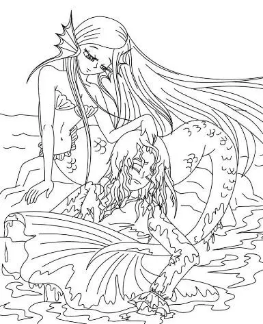 Tô Màu Nàng Tiên Cá Chibi Dễ Thương 15