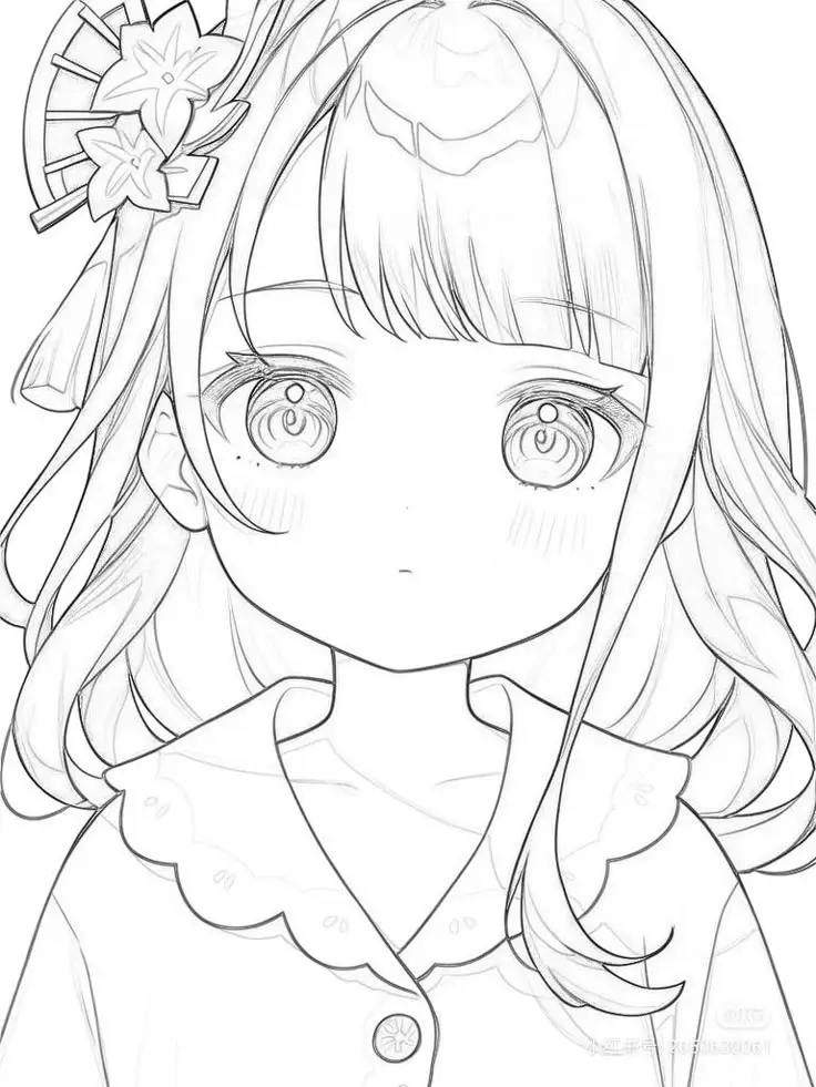 Tô Màu Nàng Tiên Cá Chibi Dễ Thương 32