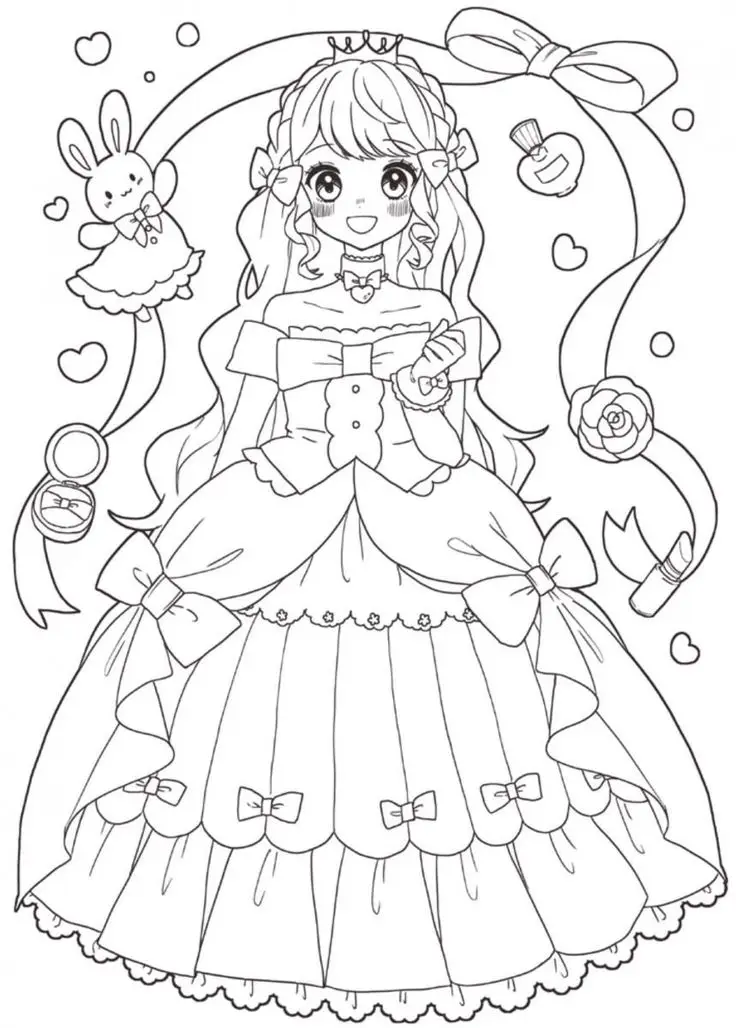 Tô Màu Nàng Tiên Cá Chibi Dễ Thương 33