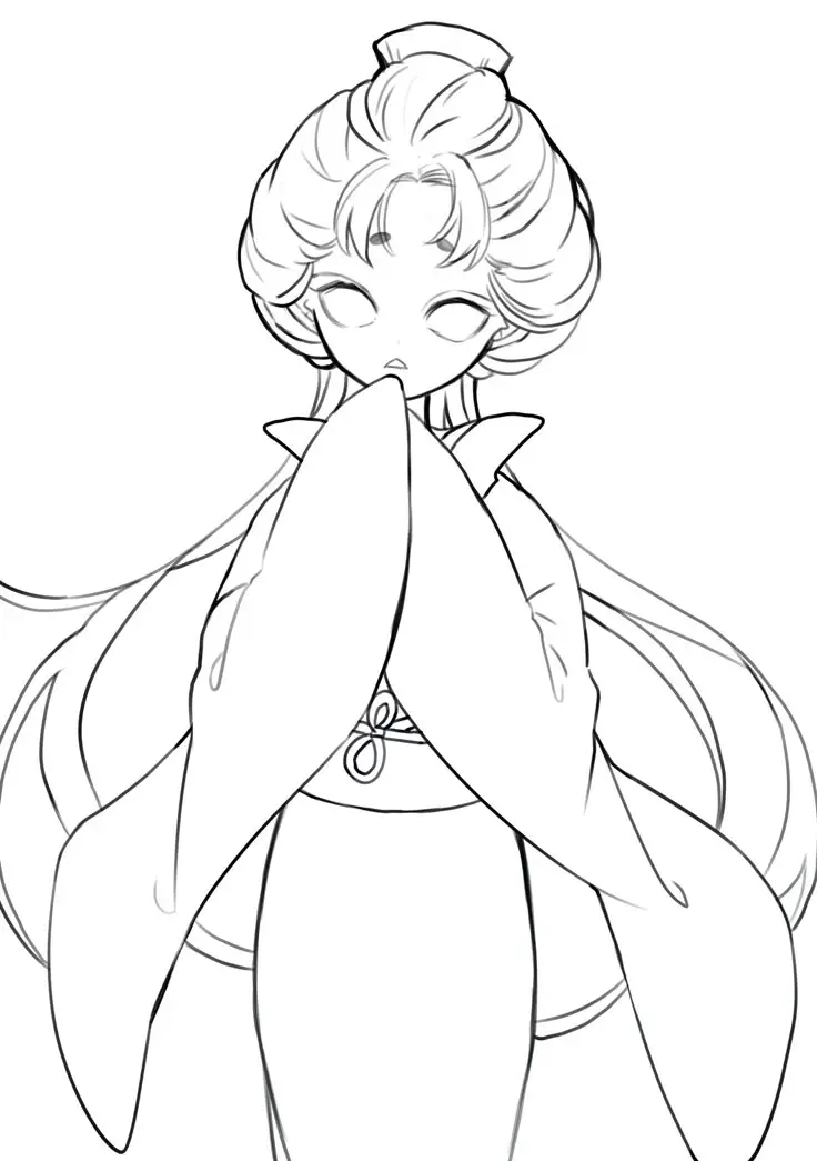 Tô Màu Nàng Tiên Cá Chibi Dễ Thương 52