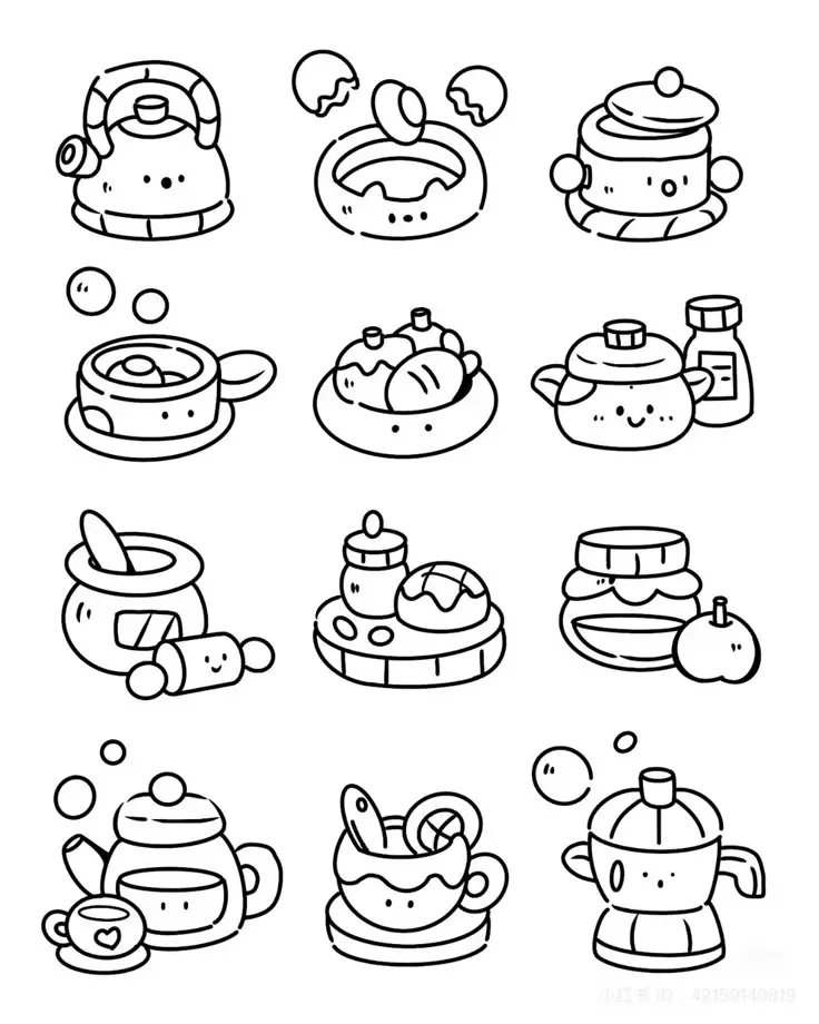 Tô màu đồ ăn cute: Bộ sưu tập hình ảnh dễ thương cho bé 10