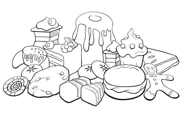 Tô màu đồ ăn cute: Bộ sưu tập hình ảnh dễ thương cho bé 19