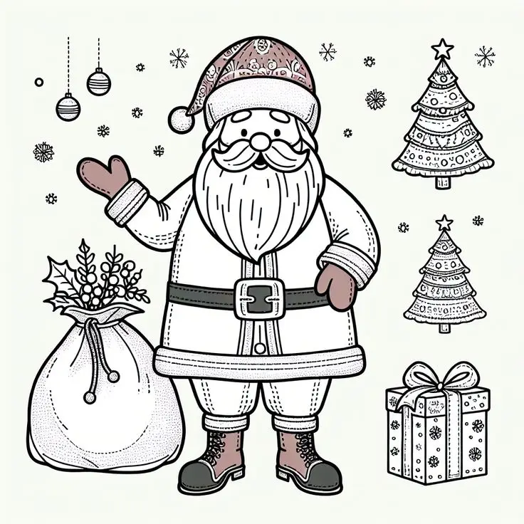 Tô Màu Ông Già Noel Hấp Dẫn Cho Trẻ Em 34