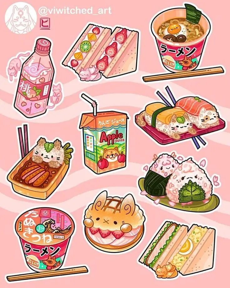 Tô Màu Sticker Đồ Ăn - Gợi Ý Hình Ảnh Độc Đáo 19