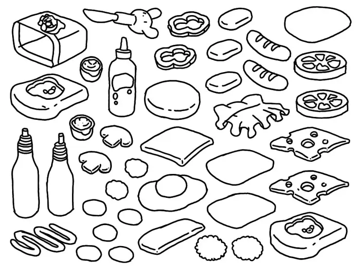 Tô Màu Sticker Đồ Ăn - Gợi Ý Hình Ảnh Độc Đáo 55