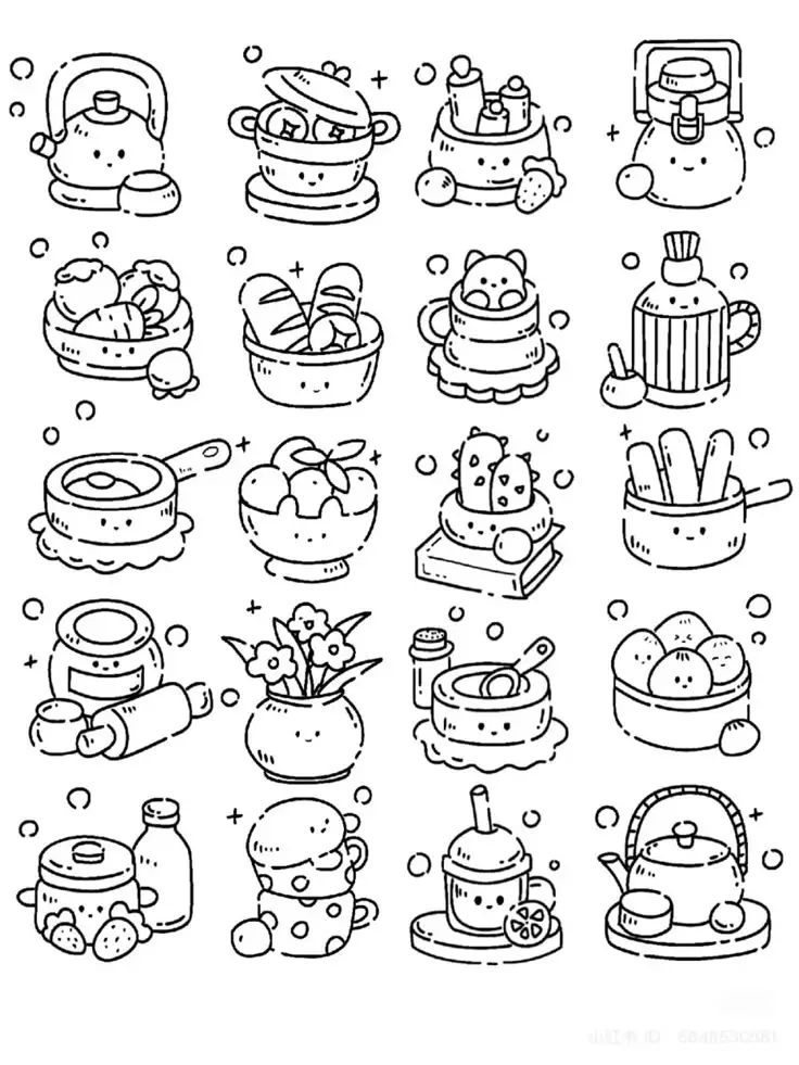 Tô Màu Sticker Đồ Ăn - Gợi Ý Hình Ảnh Độc Đáo 66