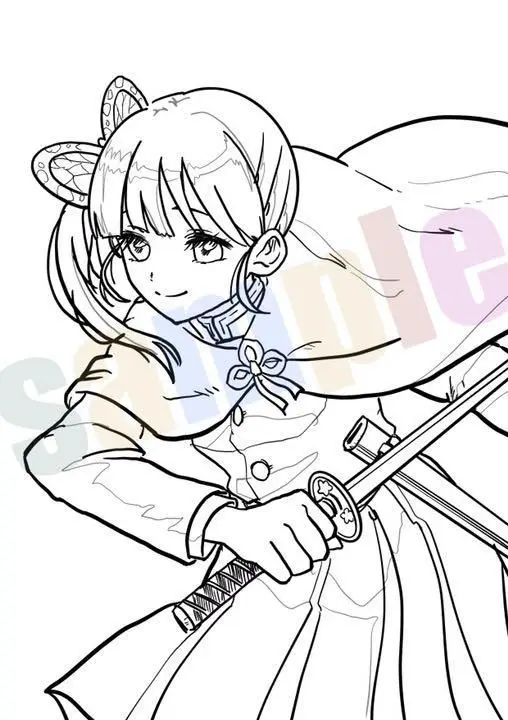 Tô màu thanh gươm diệt quỷ – Hình ảnh hành động hấp dẫn 24