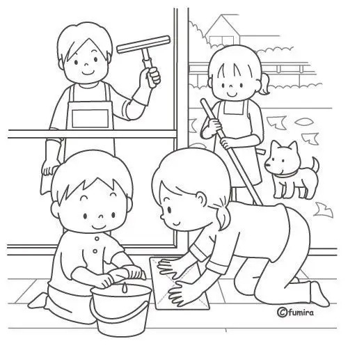 Tô Màu Tranh Vẽ Gia Đình 4 Người Ấm Áp 36