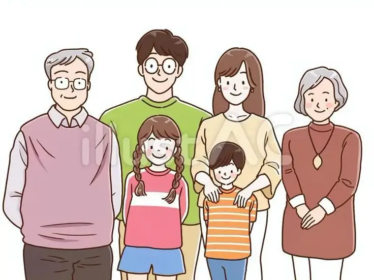 Tô Màu Tranh Vẽ Gia Đình 4 Người Ấm Áp 64