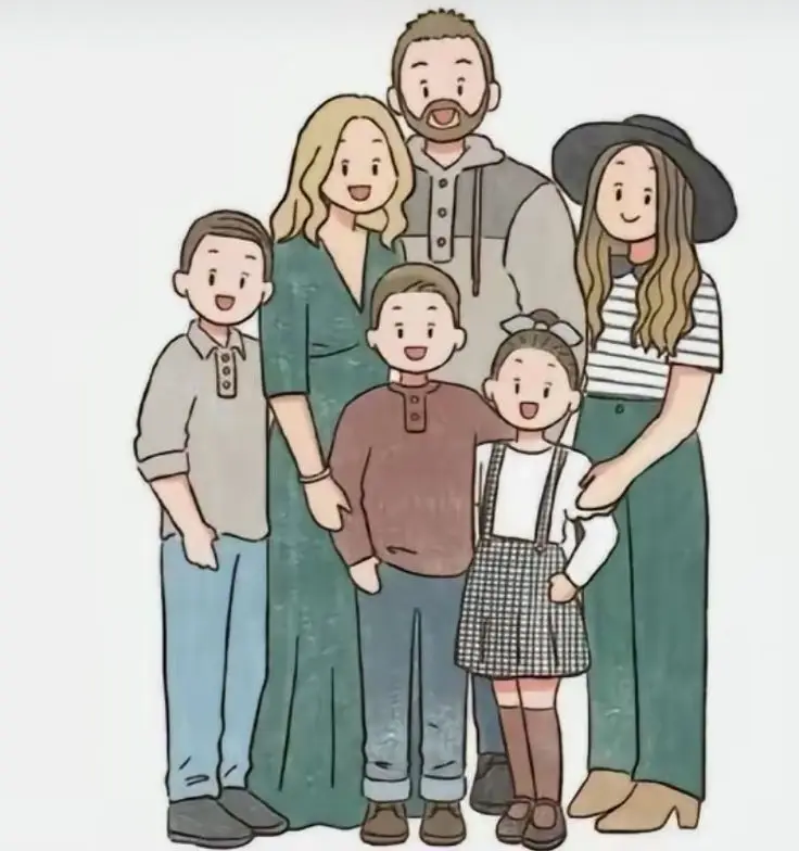 Tô Màu Tranh Vẽ Gia Đình 4 Người Ấm Áp 65