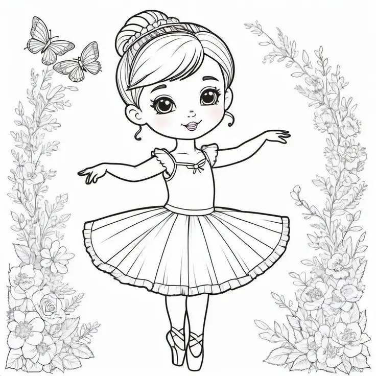 Tô Màu Váy Bé Gái Tuyệt Xinh 9