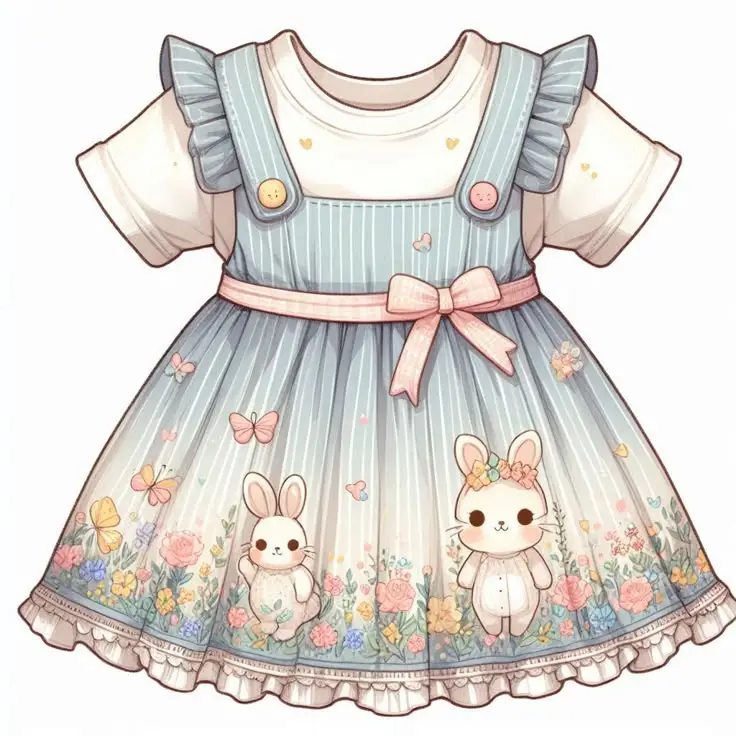 Tô Màu Váy Bé Gái Tuyệt Xinh 17