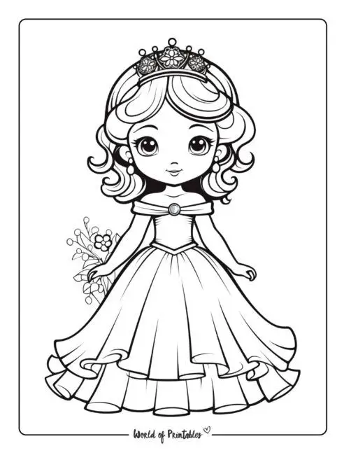 Tô Màu Váy Bé Gái Tuyệt Xinh 29