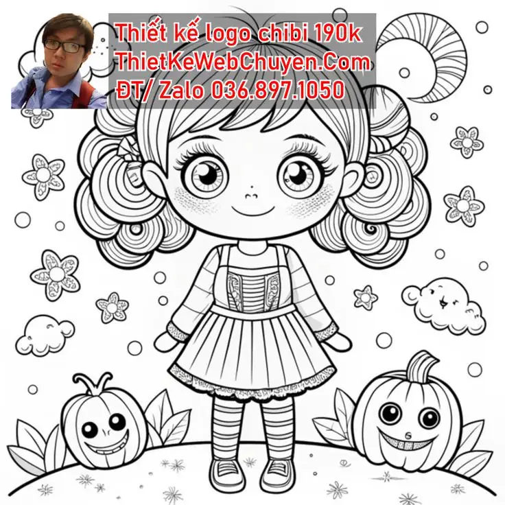 Tô Màu Váy Bé Gái Tuyệt Xinh 39