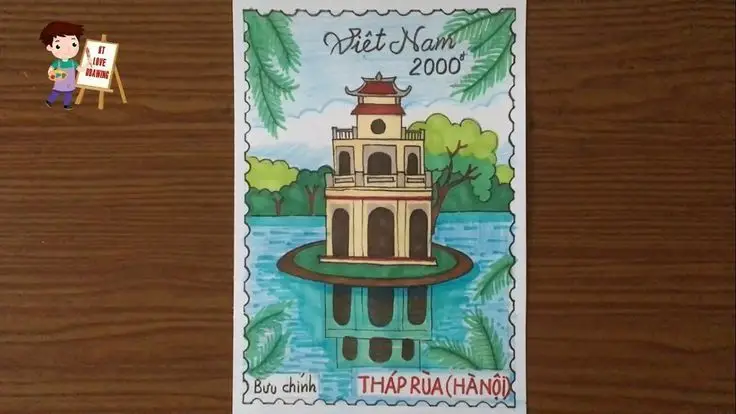 Tô Màu Vẽ Chùa Một Cột - Đặc Sắc Văn Hóa Việt 29
