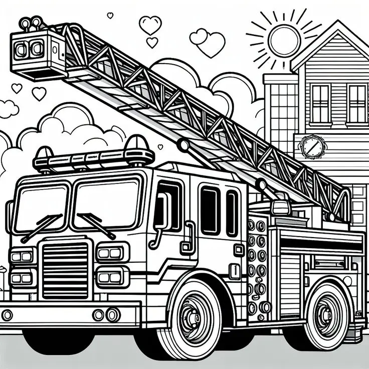 Tô Màu Xe Cứu Hỏa Kích Thích Sáng Tạo 2