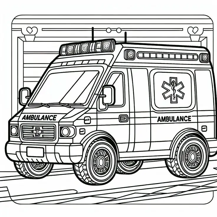 Tô Màu Xe Cứu Hỏa Kích Thích Sáng Tạo 3