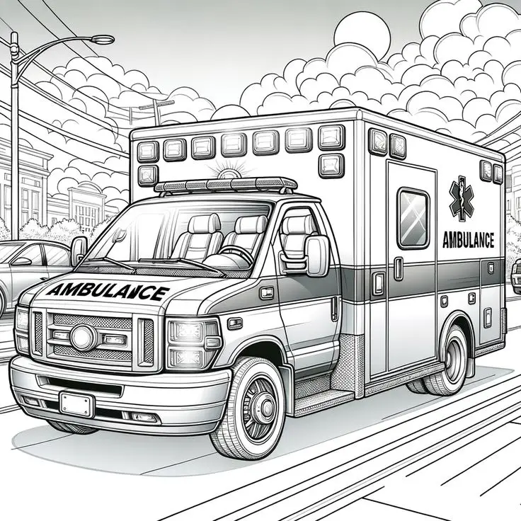 Tô Màu Xe Cứu Hỏa Kích Thích Sáng Tạo 9