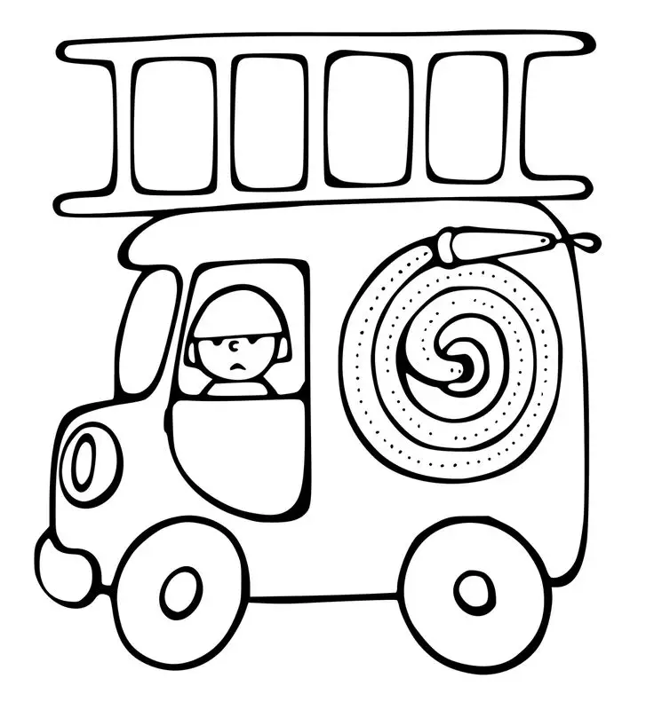 Tô Màu Xe Cứu Hỏa Kích Thích Sáng Tạo 13