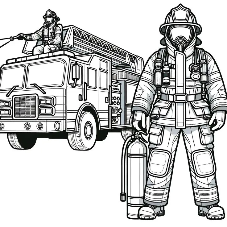 Tô Màu Xe Cứu Hỏa Kích Thích Sáng Tạo 14