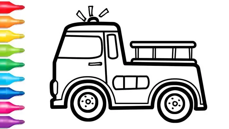 Tô Màu Xe Cứu Hỏa Kích Thích Sáng Tạo 15