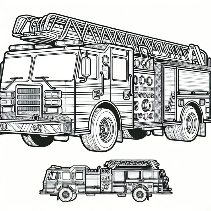 Tô Màu Xe Cứu Hỏa Kích Thích Sáng Tạo 34